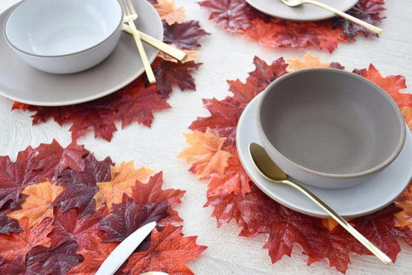 DIY Leaf Placemats