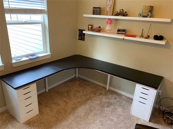DIY Linnmon Alex Corner Desk