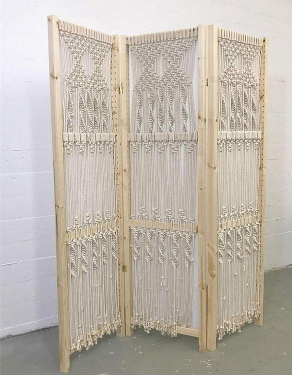 DIY Macrame Room Divider