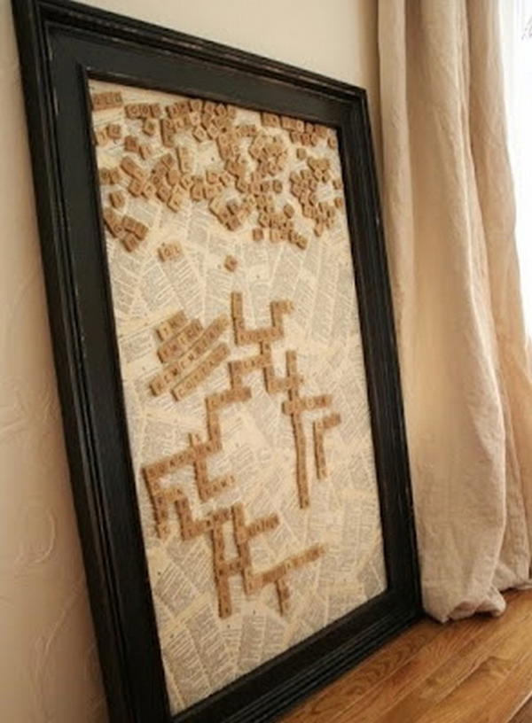 DIY Magnetic Scrabble Board Wall Art