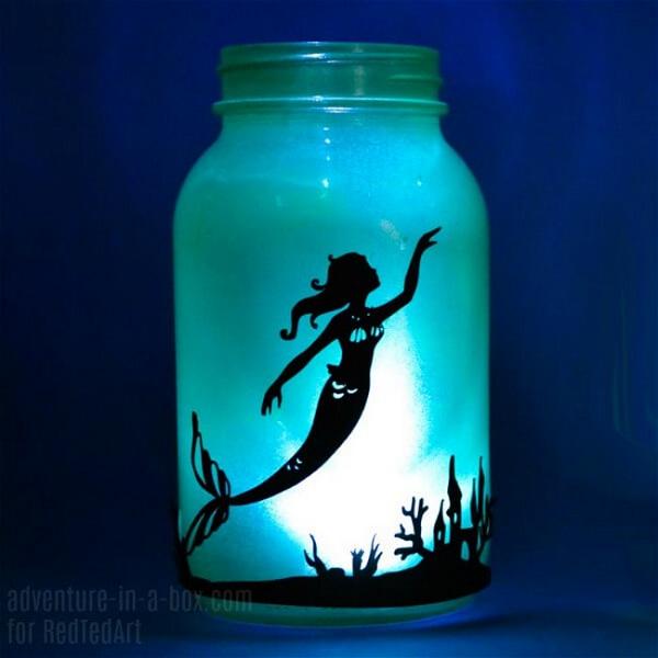 DIY Mermaid Lantern Jar