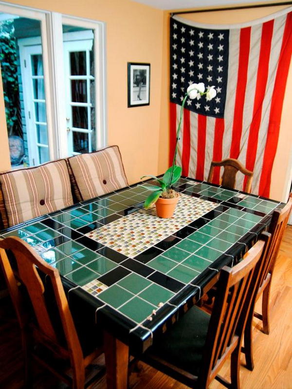 DIY Mosaic Tile Table Top