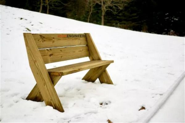DIY Outdoor Bench With Back