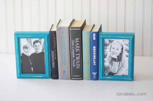 DIY Picture Frame Bookends