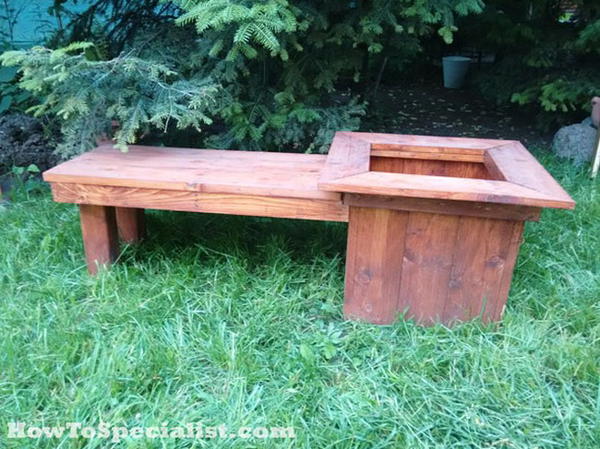 DIY Planter Bench Plan