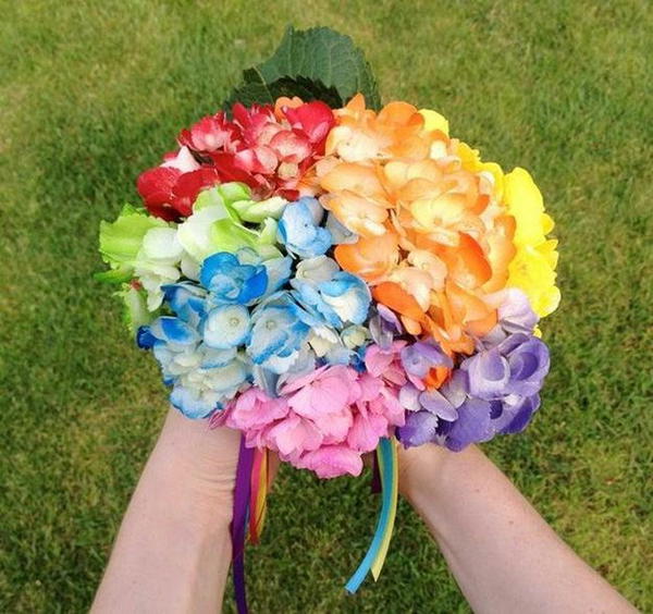 DIY Rainbow Bouquet