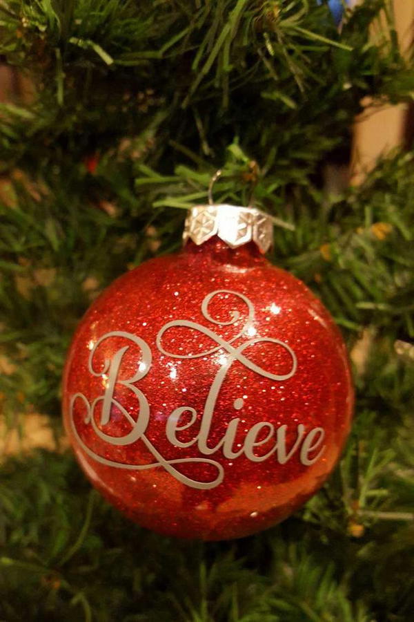 DIY Red Glitter Ornament