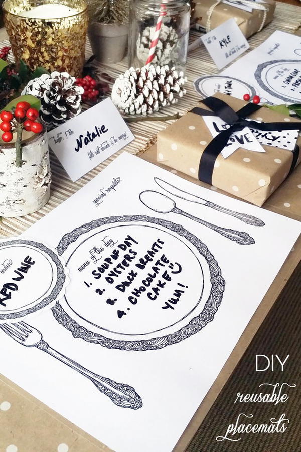 DIY Reusable Table Placemats