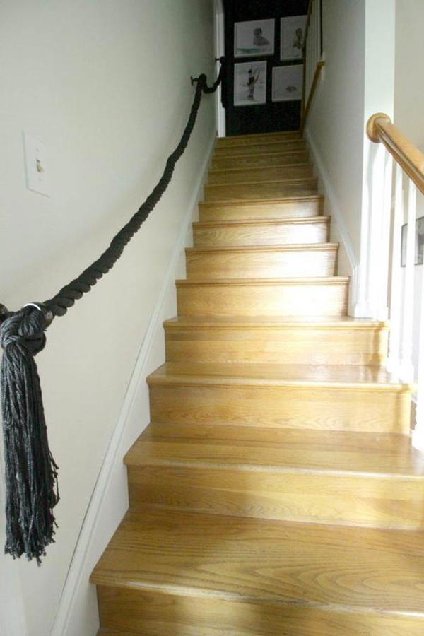 DIY Rope Stair Railing