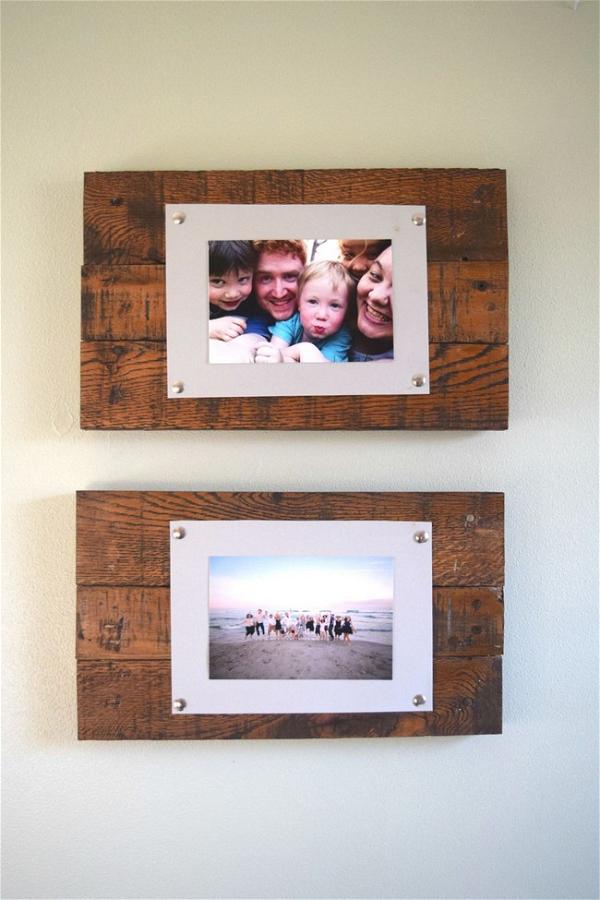 DIY Rustic Scrap Wood Picture Frames 