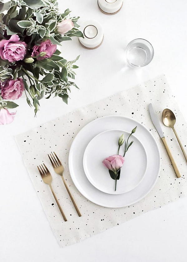 DIY Speckled Placemats