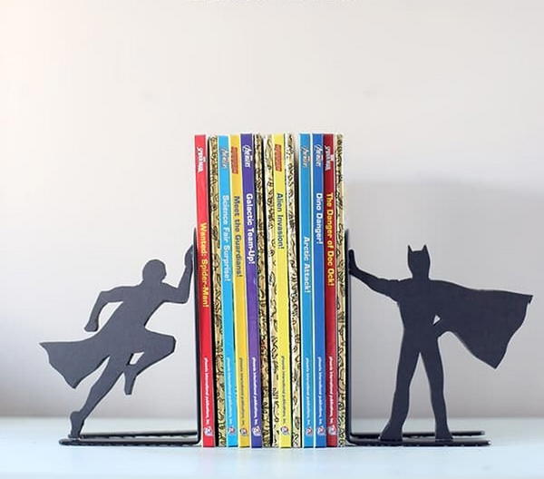 DIY SuperHero Silhouette Bookends