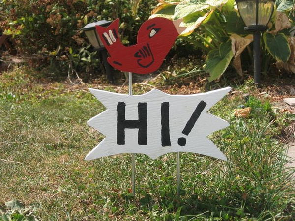 DIY Walkway Welcome Sign