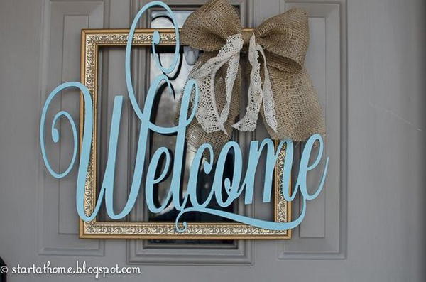 DIY Welcome Door Hanger