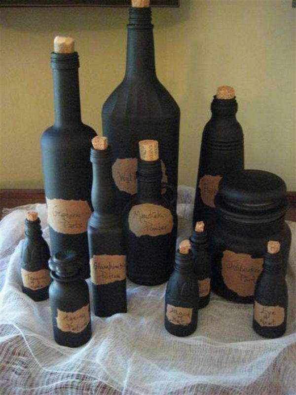 DIY Witches Potion Bottles
