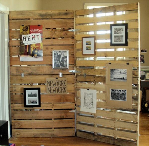 DIY Wood Pallet Room Divider
