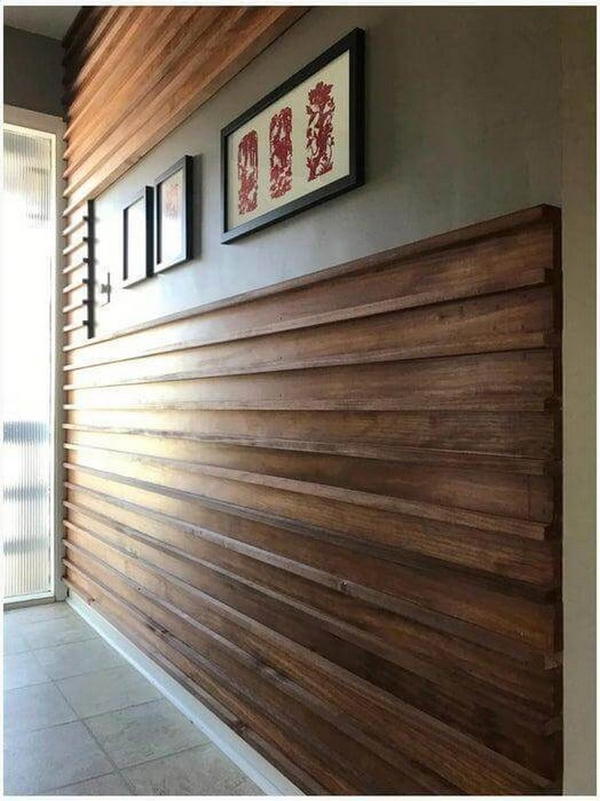 DIY Wood Slat Wall