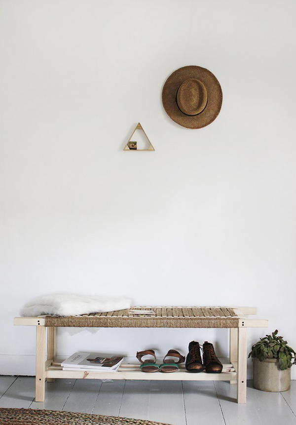 DIY Woven Bench