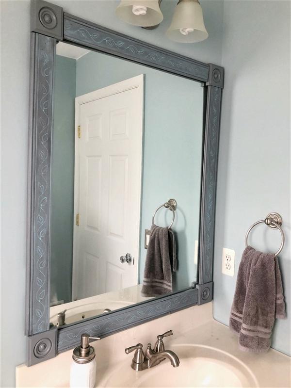 Easy DIY Bathroom Mirror Frame