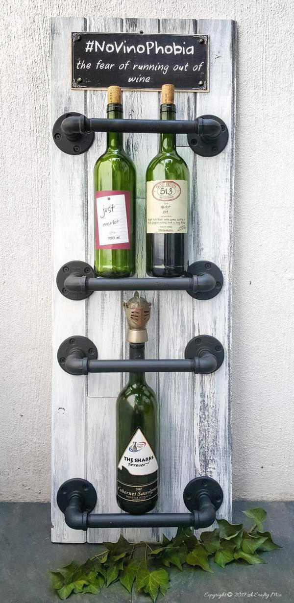 Easy Industrial Chic Wine Rack