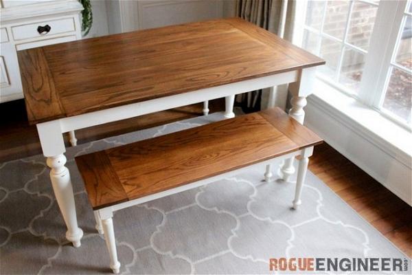 Elegant Oak Farmhouse Table Top