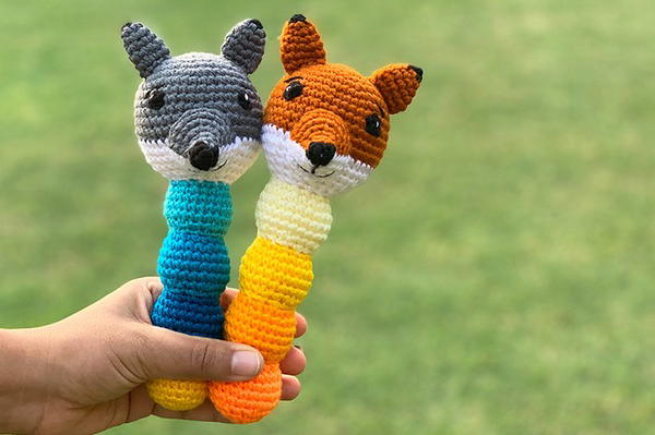 Ferdi The Fox & Walt The Wolf Rattle