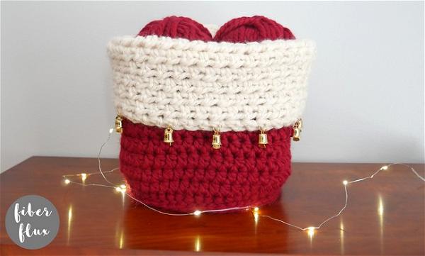 Festive Holiday Bells Basket