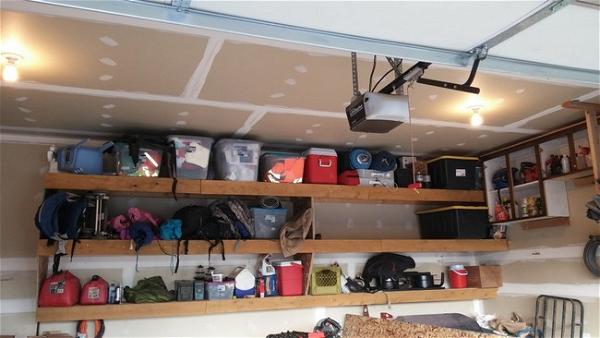 Floating Garage Shelves