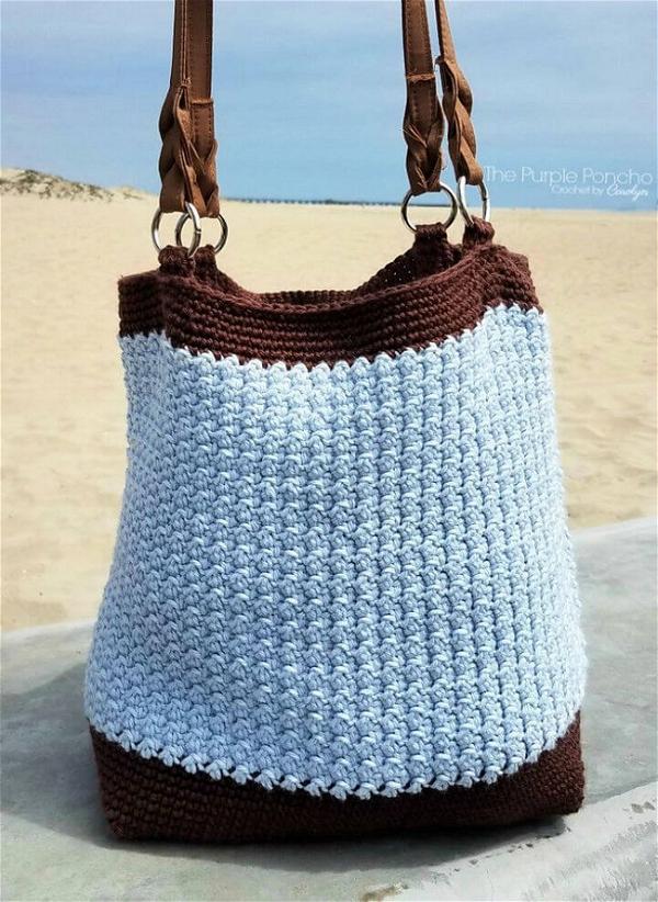 Free Crochet Driftwood Tote Bag Pattern