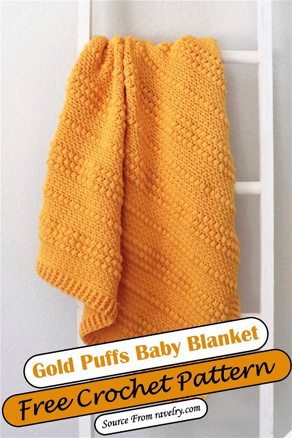 Gold Puffs Baby Blanket
