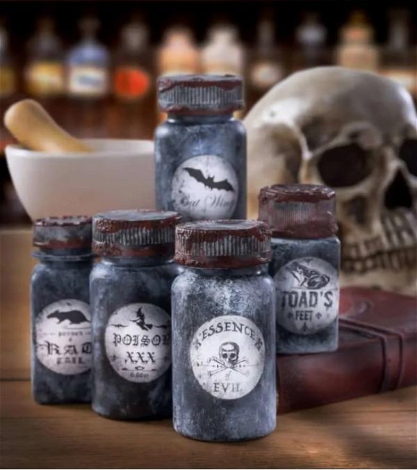 Halloween Potion Bottles From Recycled Containers