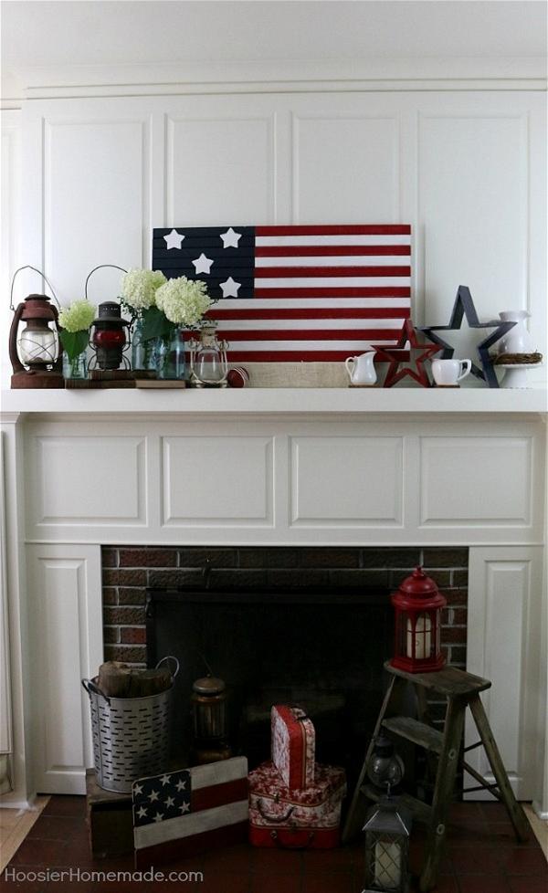 Handmade Wooden American Flag