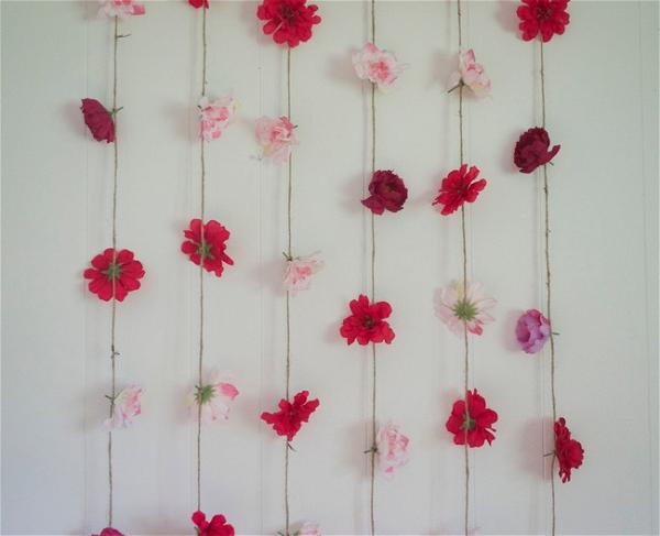 Hanging Flower Wall