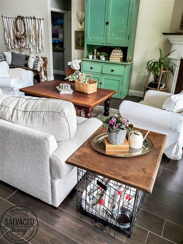 Homemade Dog Crate Table Top