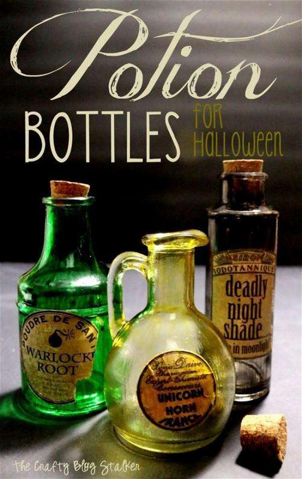 How To Make Potion Bottles For Halloween