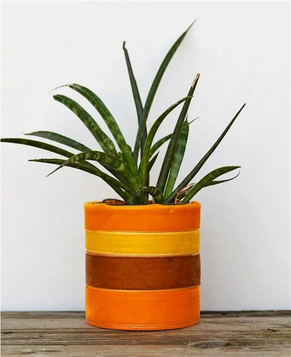 How To Make Trendy Upcycled Planters With Velvet