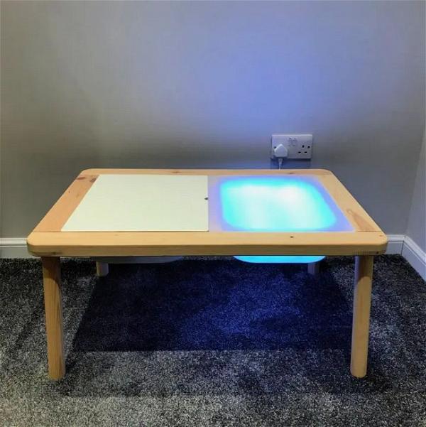 Ikea Flisat Table Into Sensory Light Table