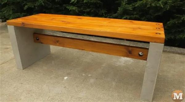 Make A Concrete Garden Bench