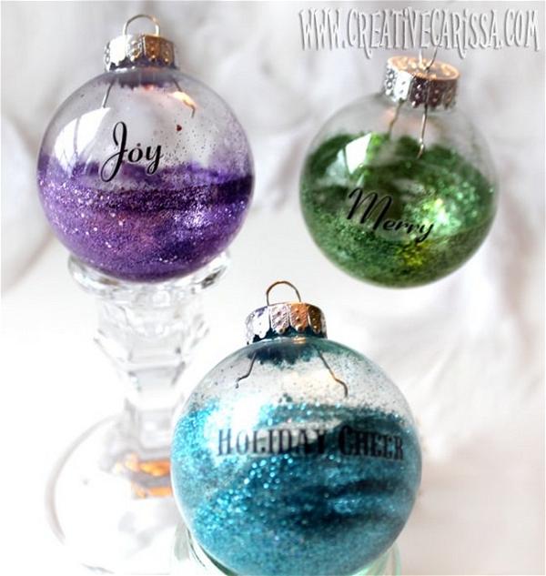 Make Easy Glittered Bulb Ornaments