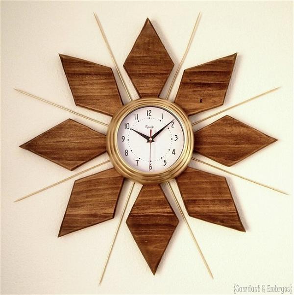 Mid Century Modern Esque Starburst Clock