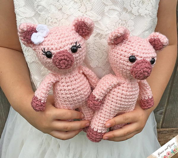 Mini Amigurumi Pig