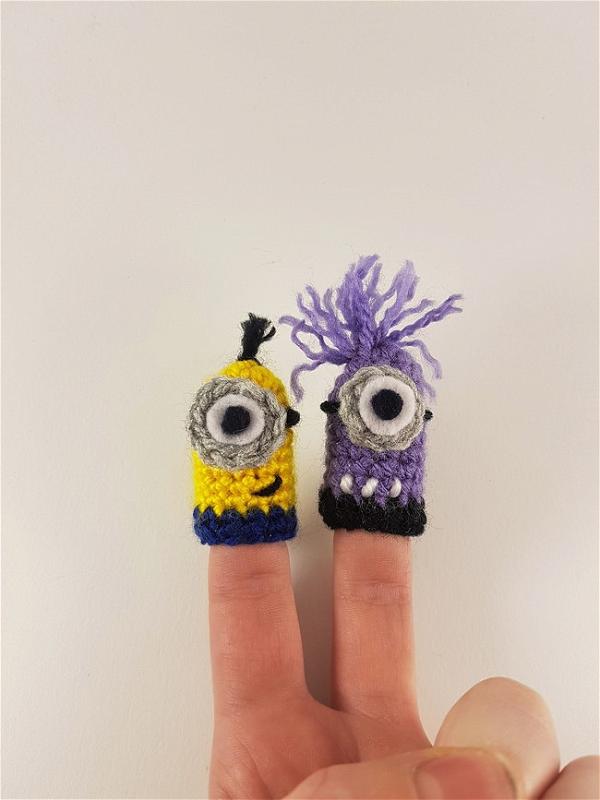 Minion Inspired Finger Puppets