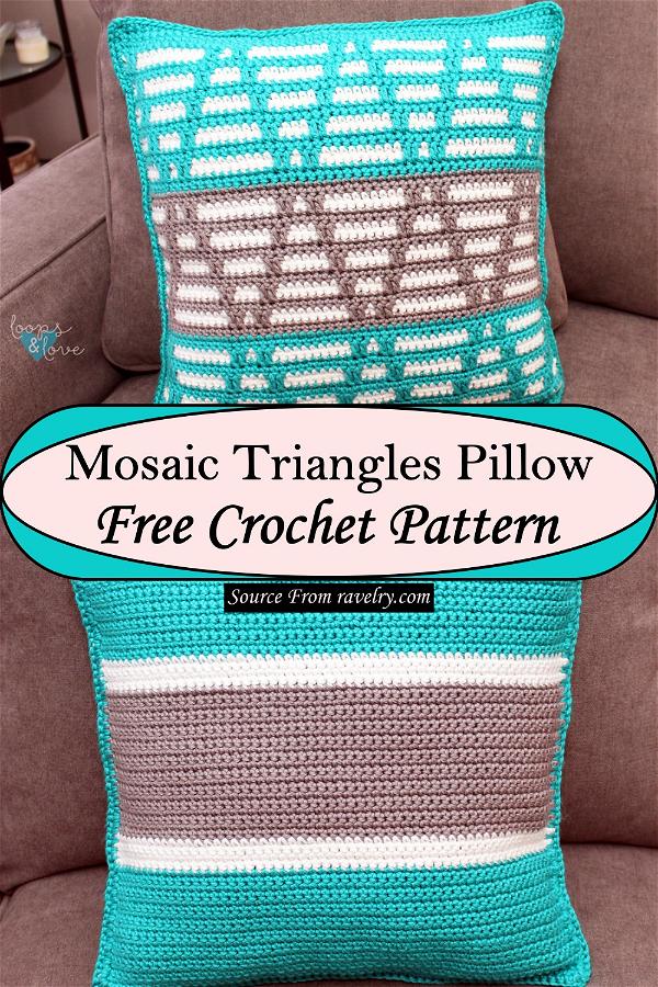 Mosaic Triangles Pillow