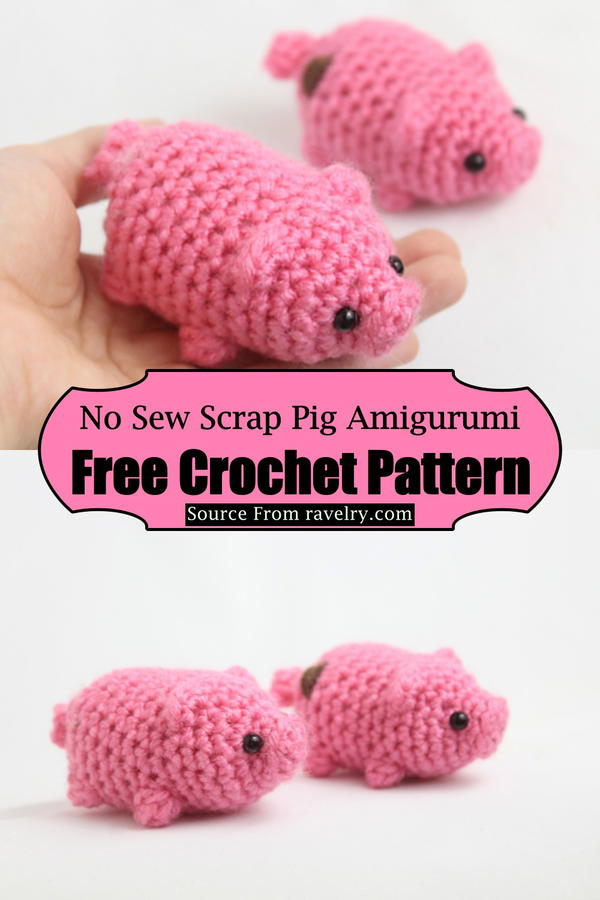 No Sew Scrap Pig Amigurumi