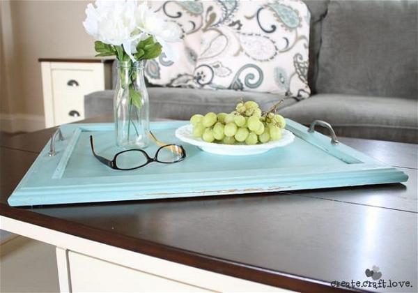 Old Cabinet Door Serving Tray