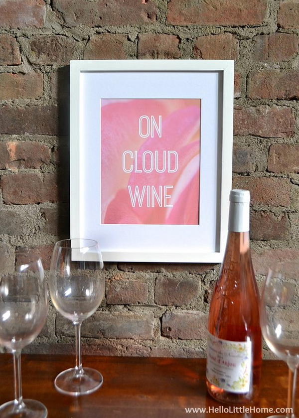 On Cloud Wine Free Printable