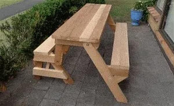One-Piece Folding Picnic Table