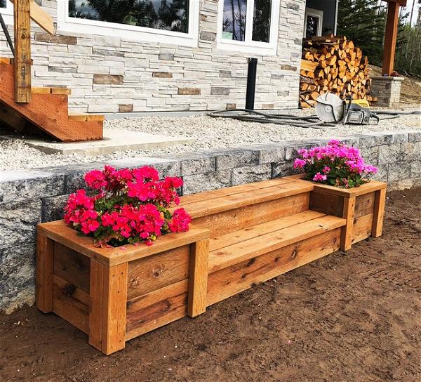 Outdoor Planter Steps or Bench
