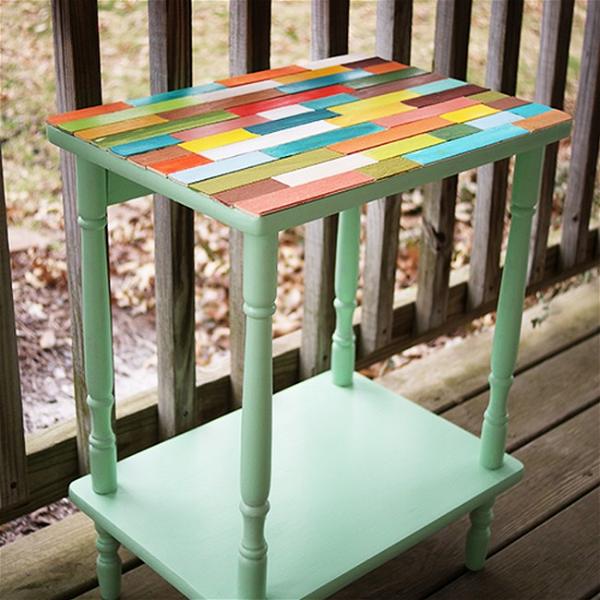Paint Stick Table Top