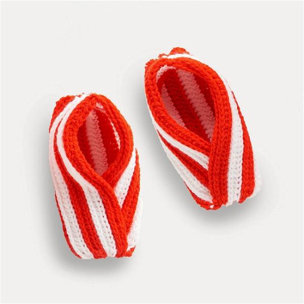 Peppermint Stripe Guest Slippers